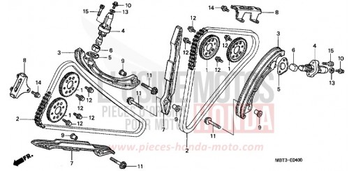 CAM CHAIN/TENSIONER XL1000VY de 2000